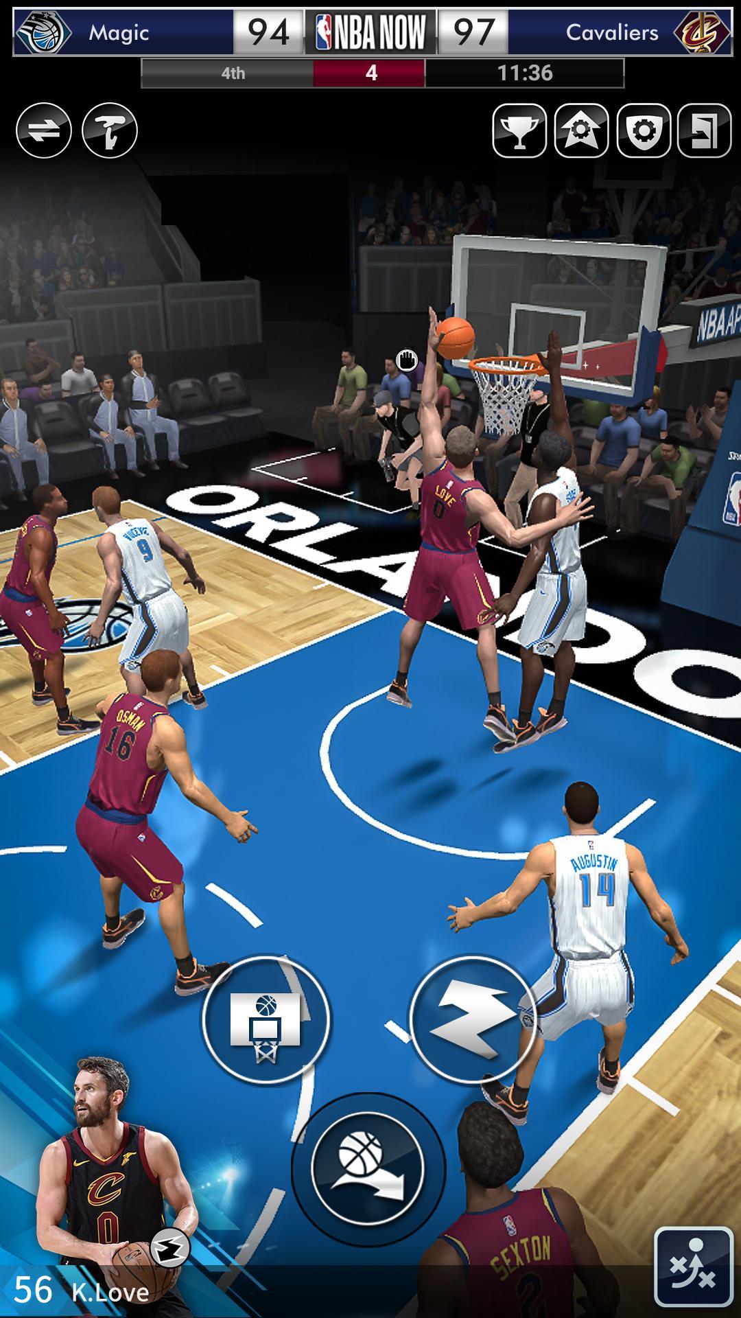 Screenshot of NBA NOW Mobile Basketball Game