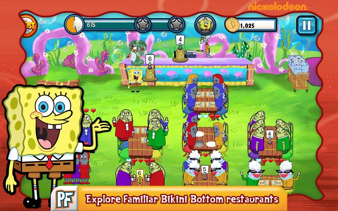 SpongeBob Diner Dash Deluxe ภาพหน้าจอเกม