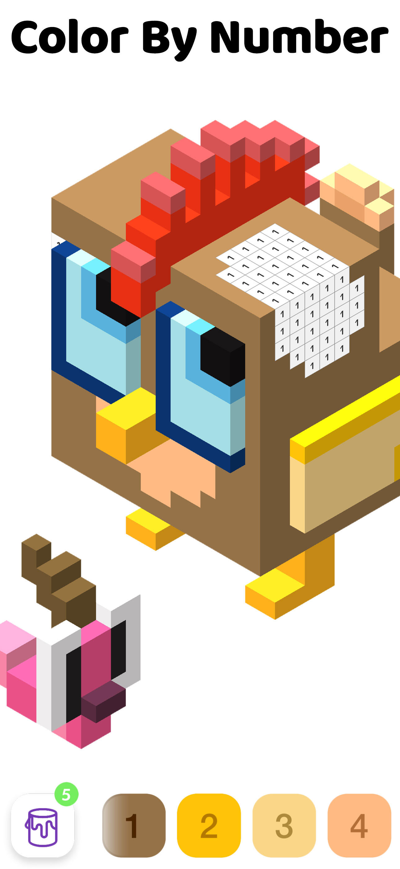 Color by Number - 3D Pixel Art Game Screenshot
