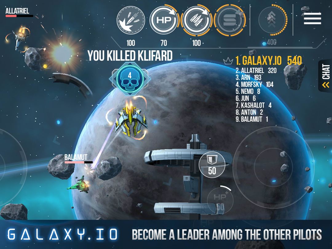 Screenshot of Galaxy.io Space Arena