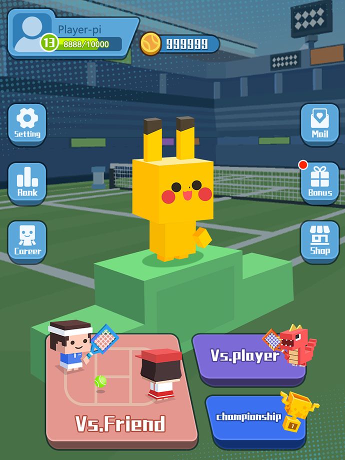 Mini Tennis 게임 스크린 샷