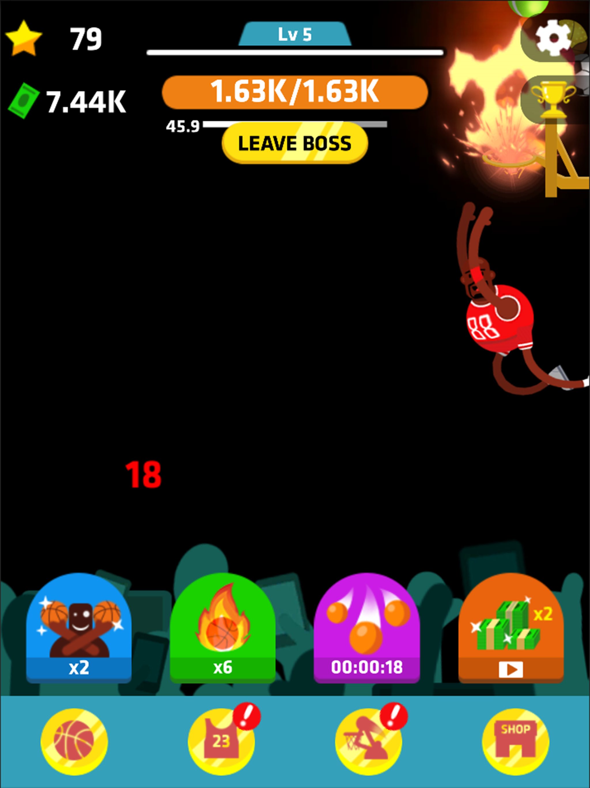 Idle Dunk Masters Game Screenshot