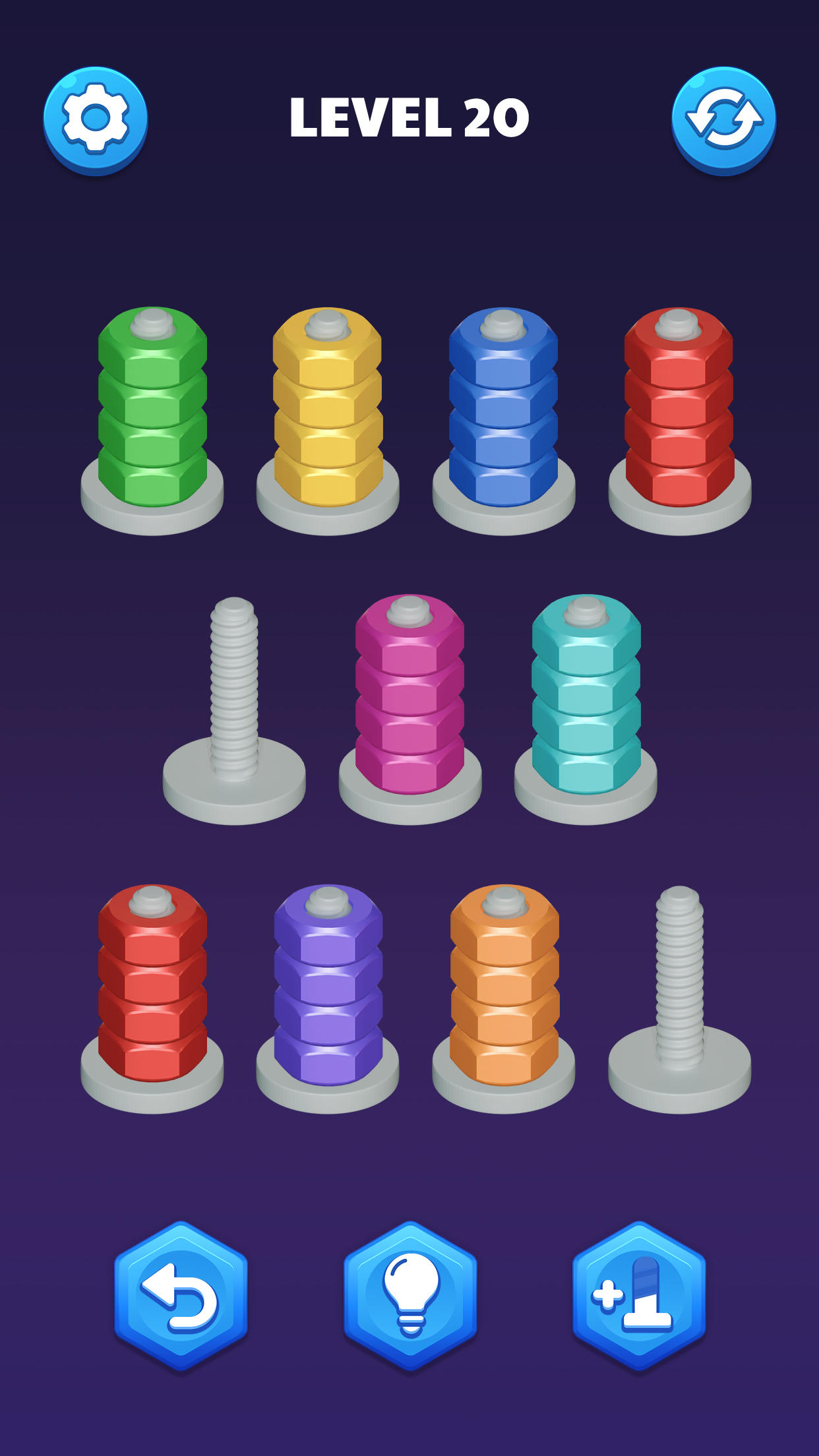 Nut Sort Puzzle:Nuts and Bolts Game Screenshot