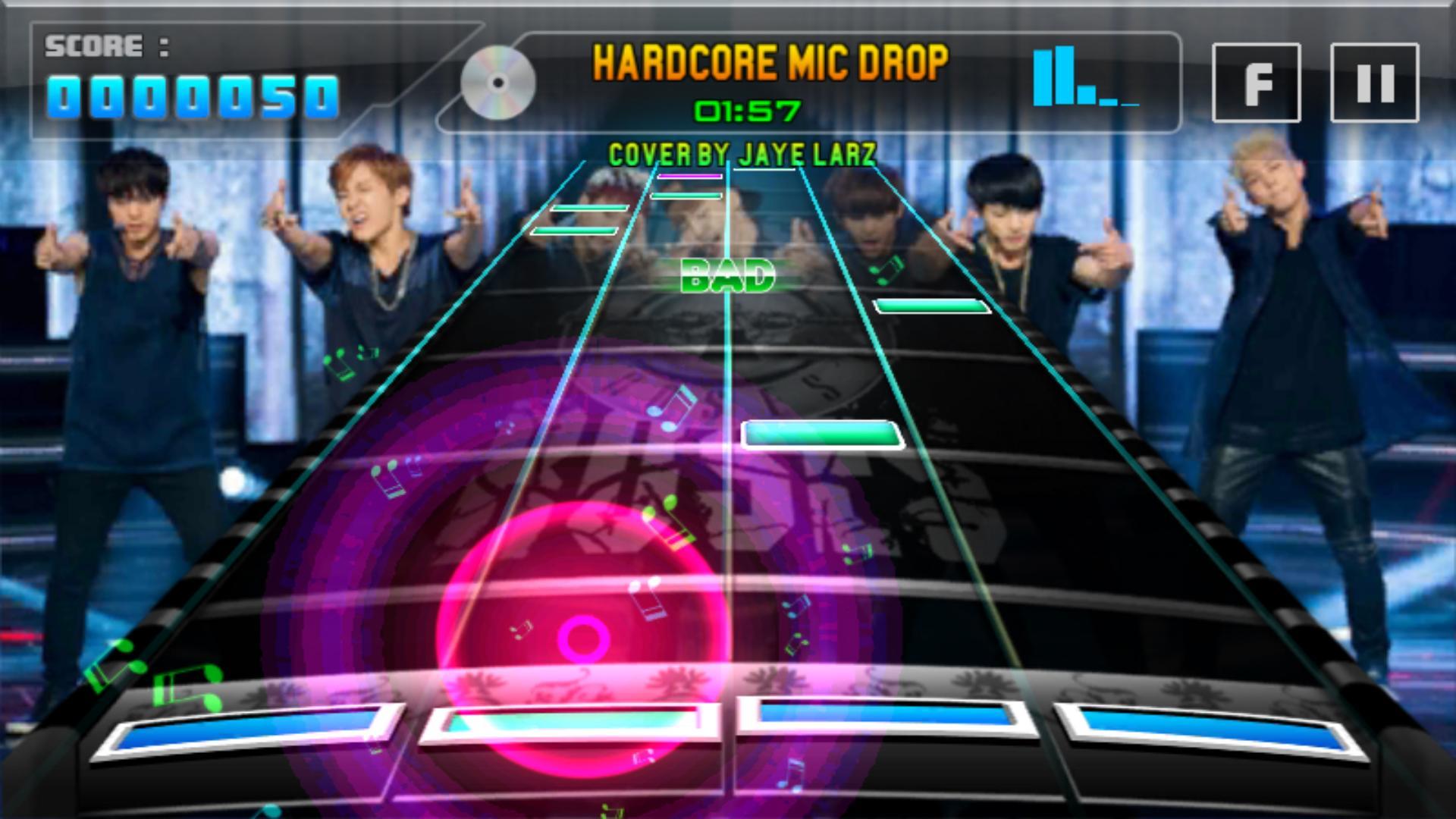 BTS Piano Tiles Game Game Screenshot