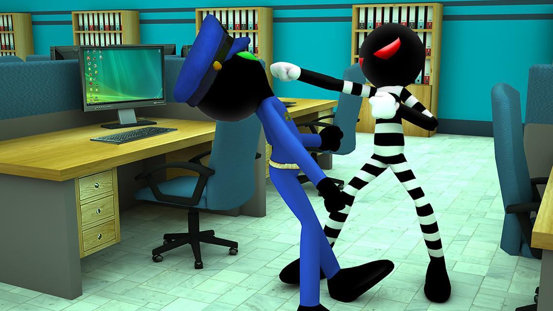 Cuplikan Layar Game Stickman Bank Robbery Escape