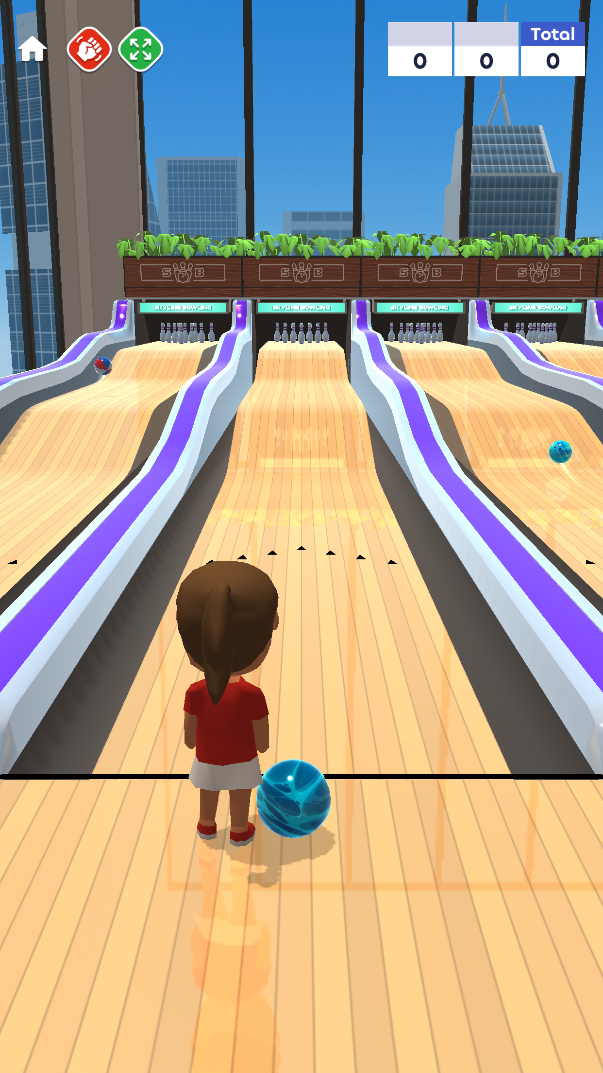 Skyline Bowling screenshot game