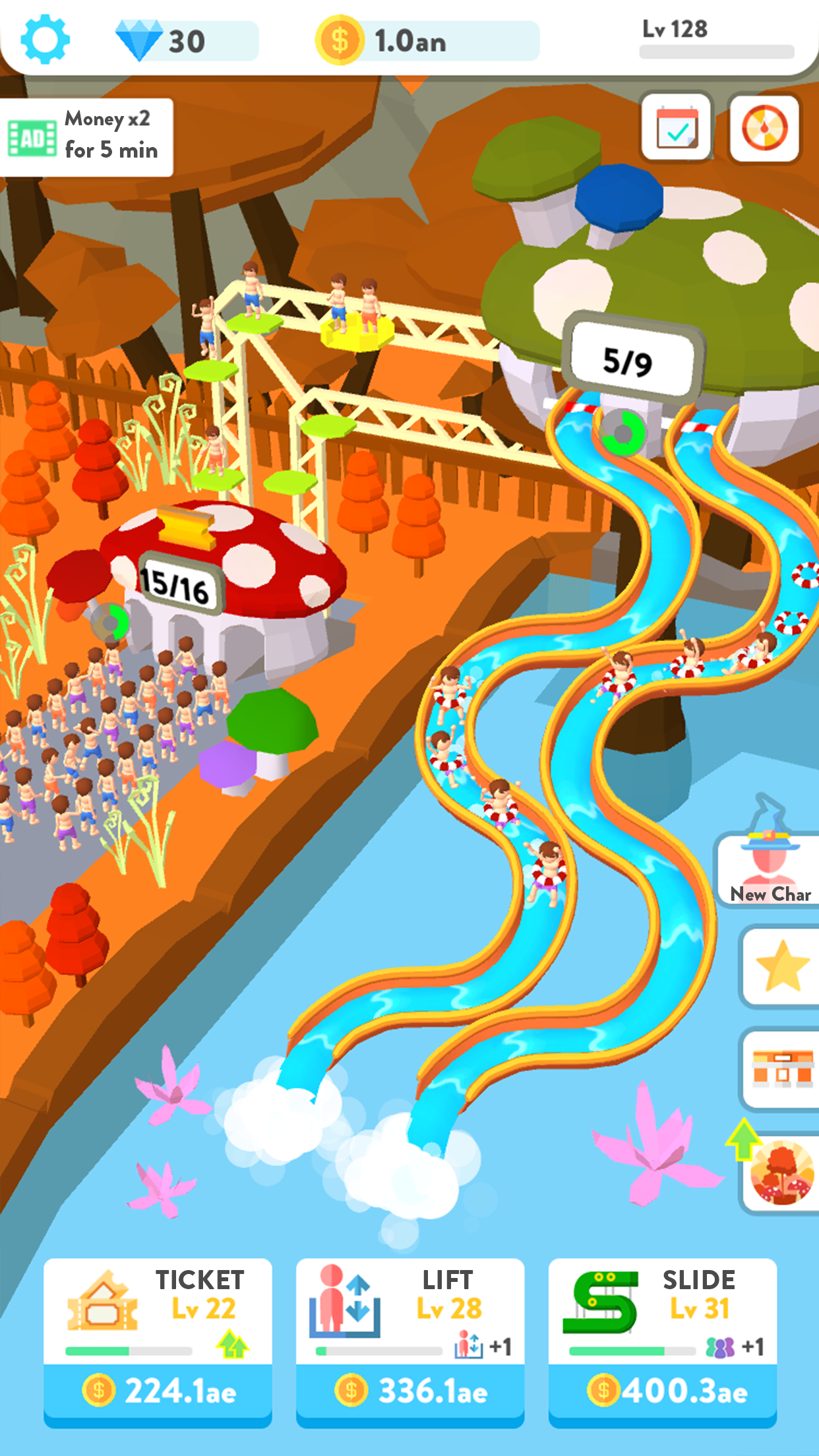 Idle Water Slide Game Screenshot