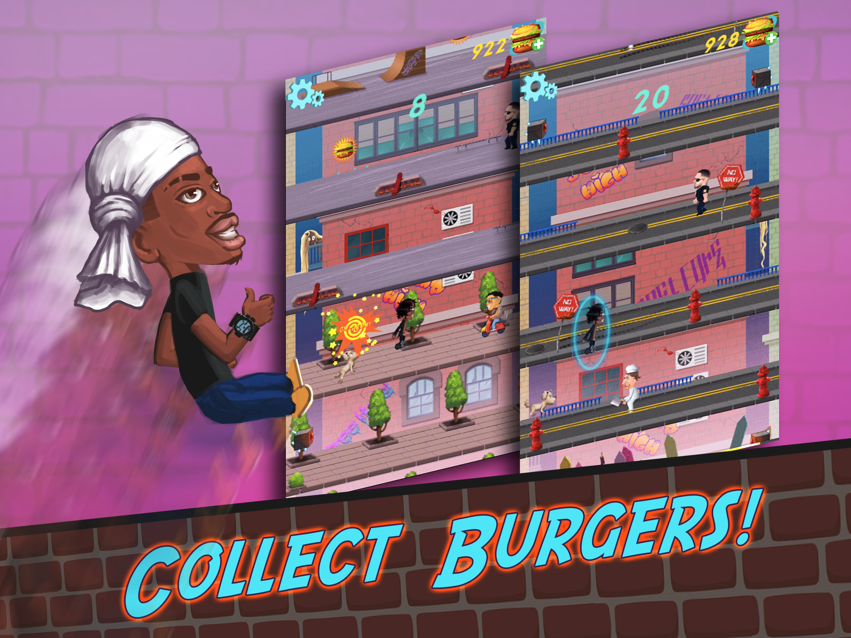 Burger Jump 게임 스크린샷