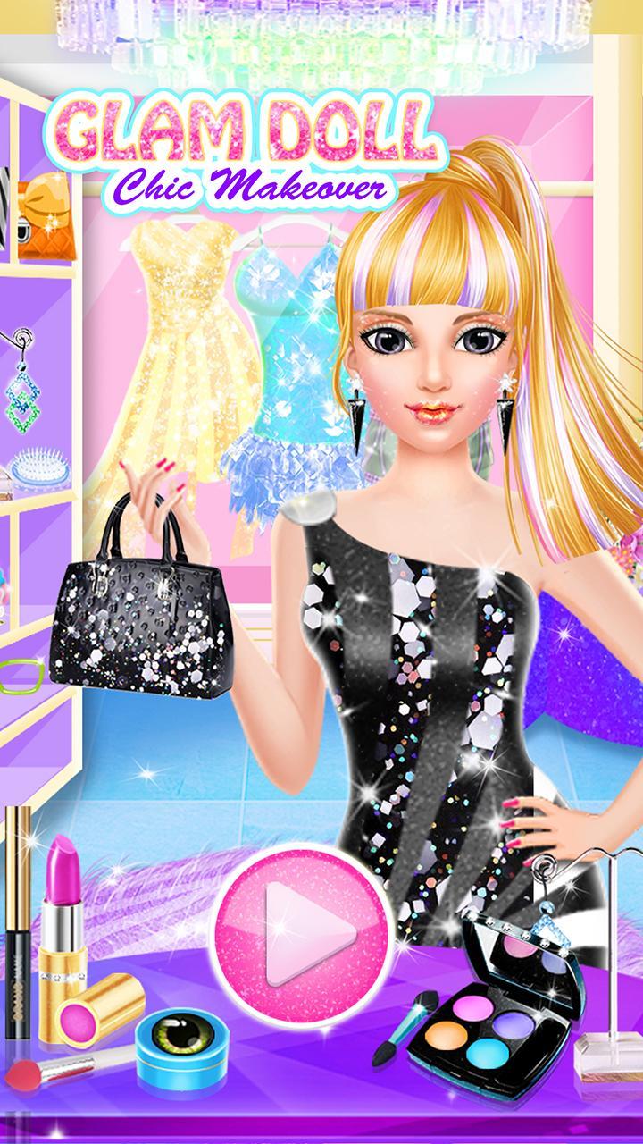 Glam Doll Chic Makeover Salon Game Screenshot