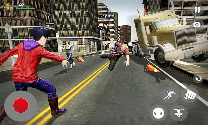 슈퍼 스파이더 키즈 히어로 시티 배틀 : 새로운 이웃 게임 스크린샷