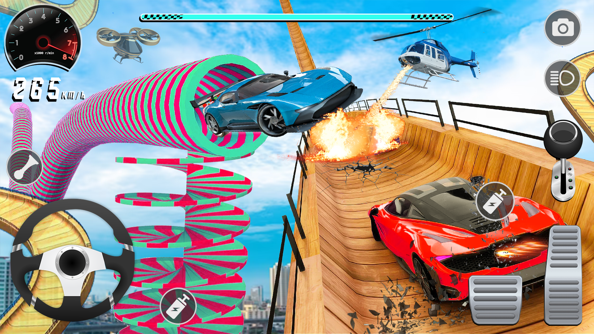 GT Mega Car Ramp Extreme Race 遊戲截圖