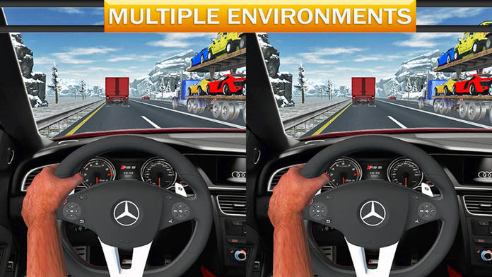 Vr Crazy Car Traffic Free Racing Game Game Screenshot