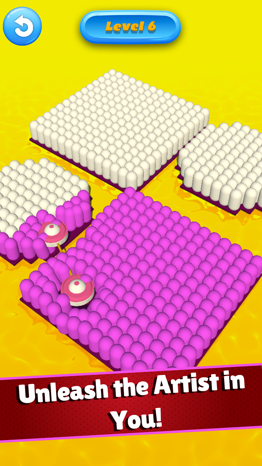 Paint Bubble Rolling Game Game Screenshot