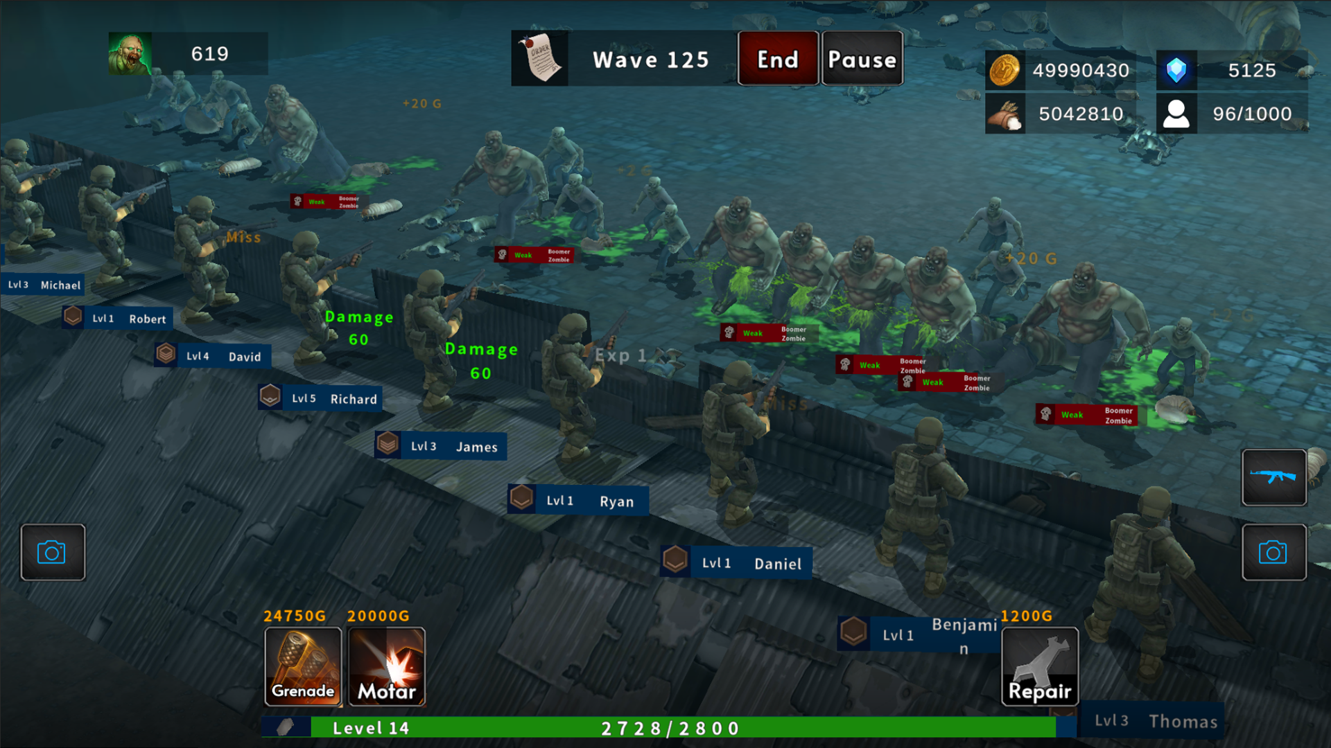 Screenshot 1 of ការការពារ Zombie: Apocalypse 0.1