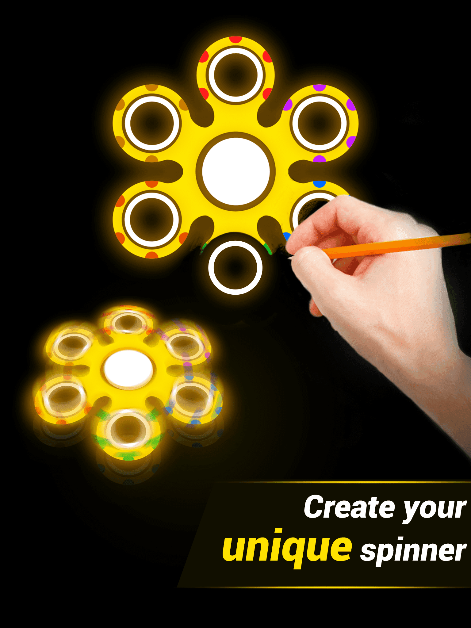 Draw Finger Spinner Game Screenshot