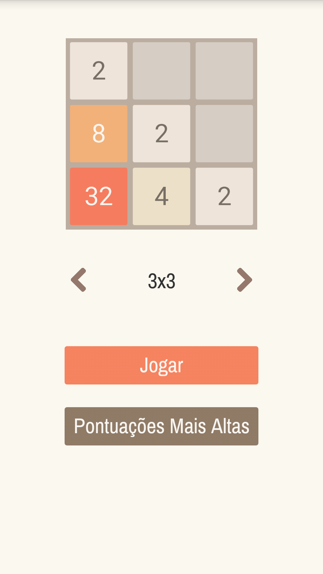 Captura de Tela do Jogo 2048