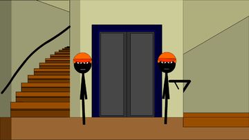 Stickman escape lift Game Screenshot