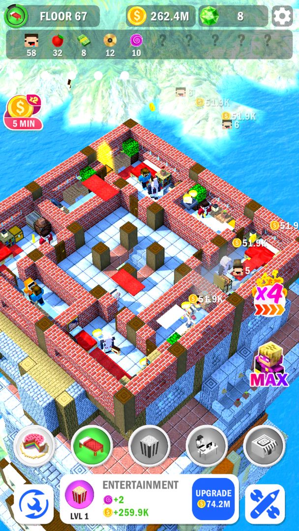 Pembangunan Menara 3D-Game Pembangunan Balok Idle screenshot game