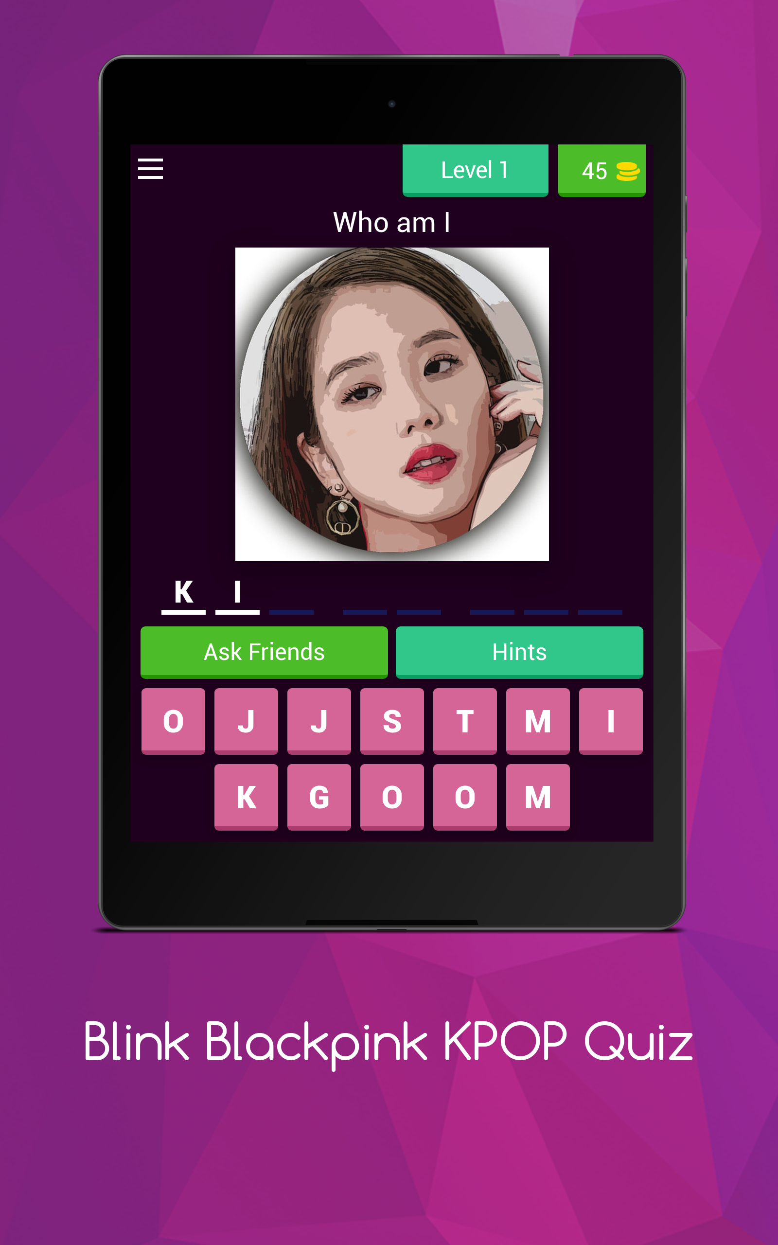 Screenshot of Blink Blackpink KPOP Quiz
