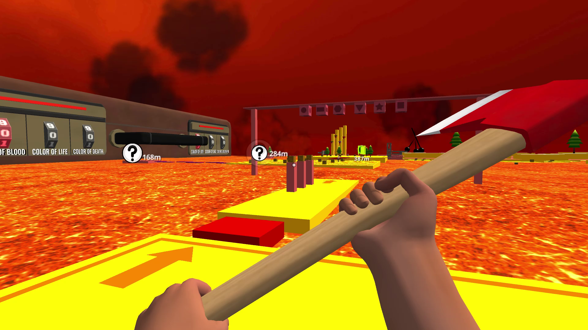 Bad Granny Parkour: Lava Floor Game Screenshot
