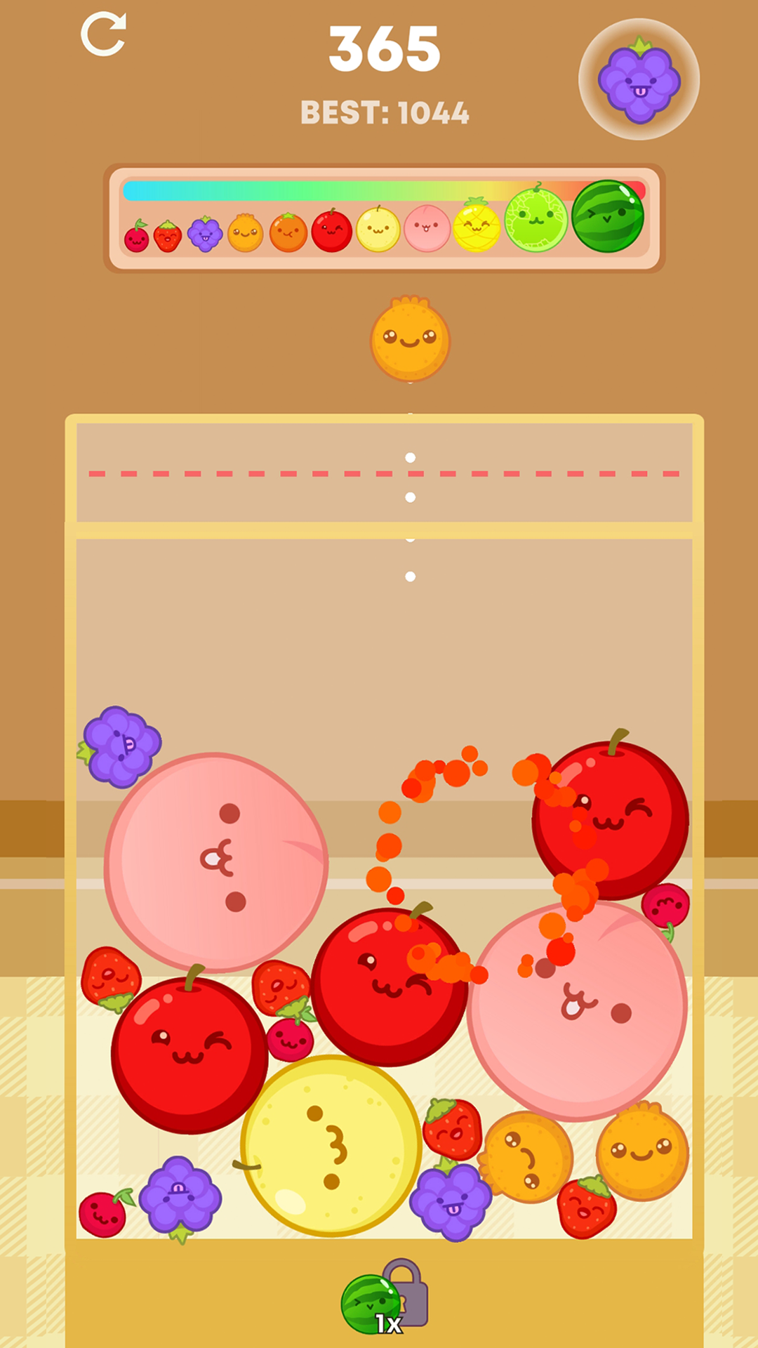 Suika Watermelon Merge Game Screenshot