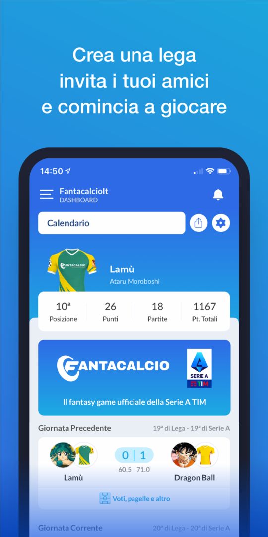 Screenshot of Leghe Fantacalcio ® SerieA TIM