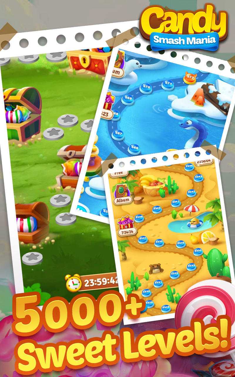 Candy Smash Mania ゲームのスクリーンショット