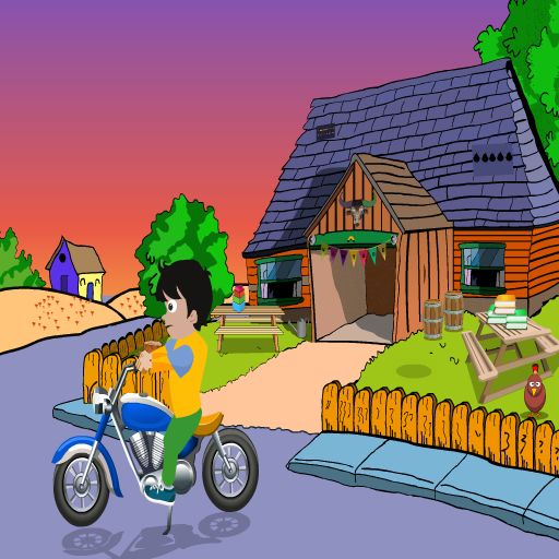 Screenshot of Cute Boy Motorcycle Escape