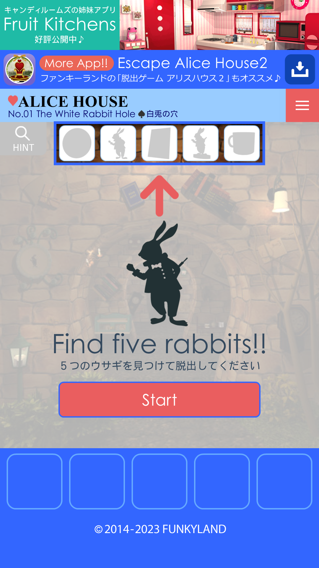 Скриншот игры Escape Alice House