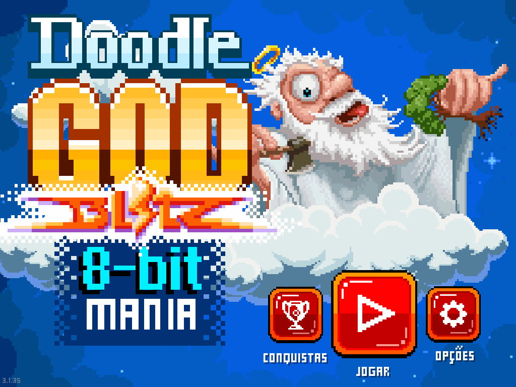 Captura de Tela do Jogo Doodle God: 8-bit Mania Blitz