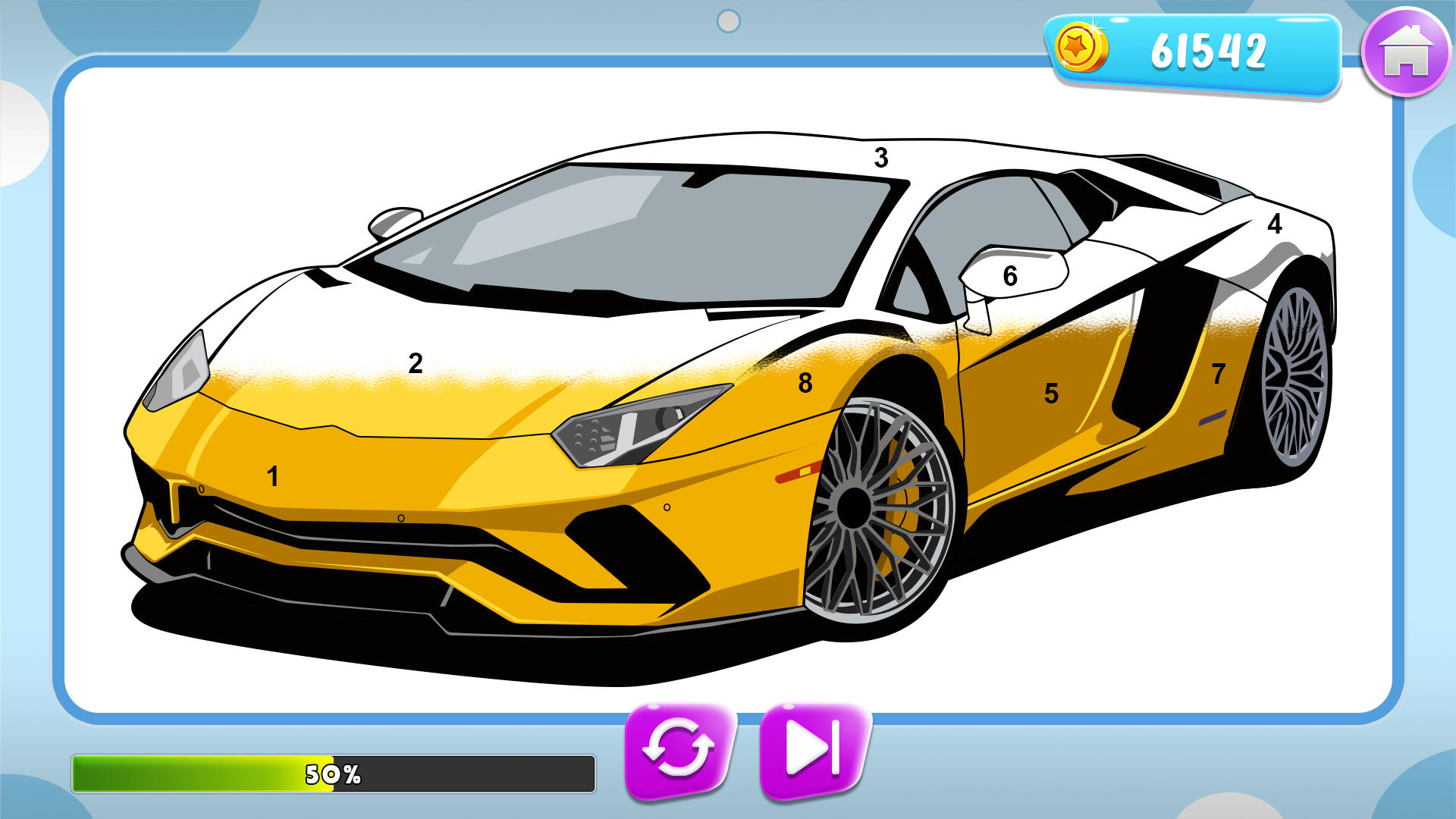 Скриншот игры Asmr Car Coloring Drawing Game