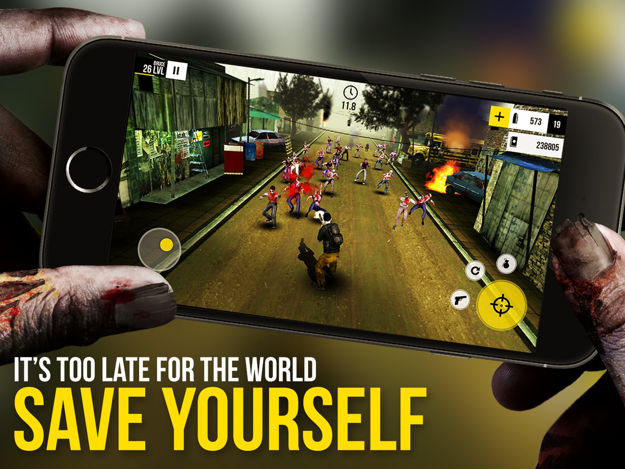 Captura de Tela do Jogo Last Run: Dead Zombie Shooter