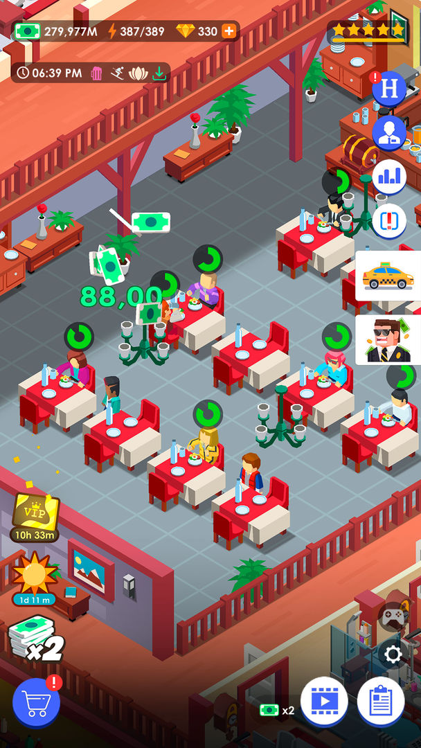 酒店帝國大亨；增益型；遊戲遊戲截圖