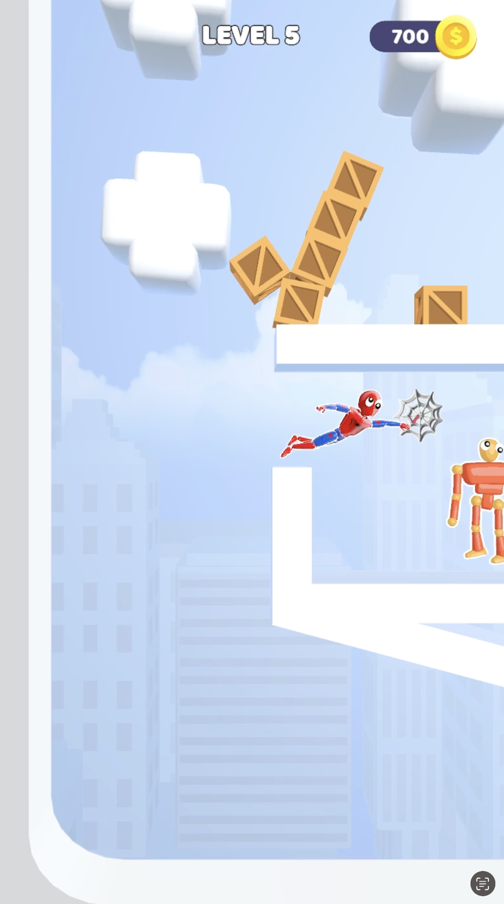 Captura de Tela do Jogo Rope Hero: Swing Man Game