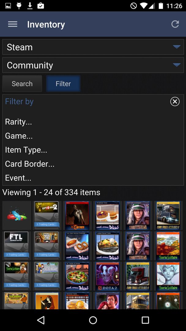 Screenshot of Steam