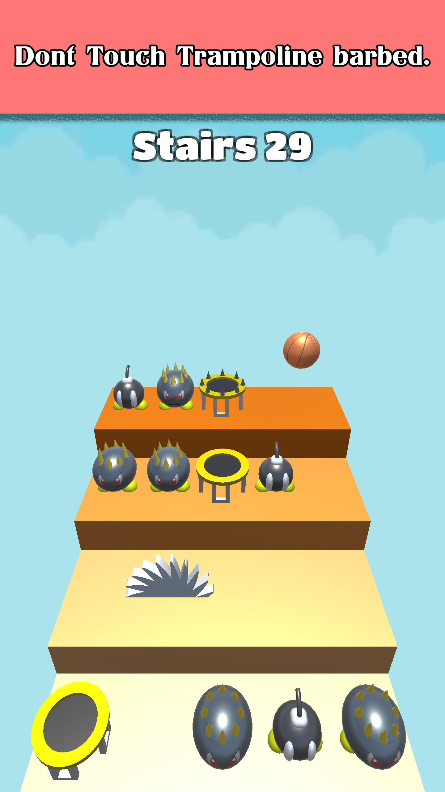 3D Dunk Stairs - Trampoline Hoop Basket Ball Game Screenshot