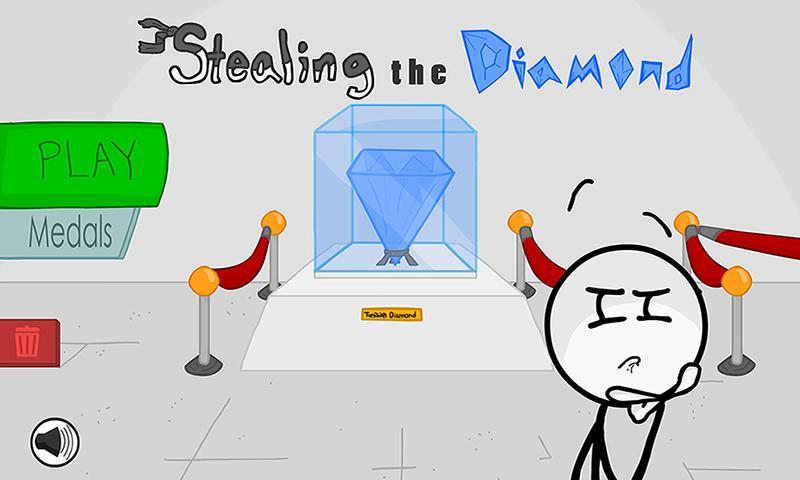 Screenshot 1 of Stickman Stealing the Diamond: 고정관념에서 벗어나 생각하세요 1.0