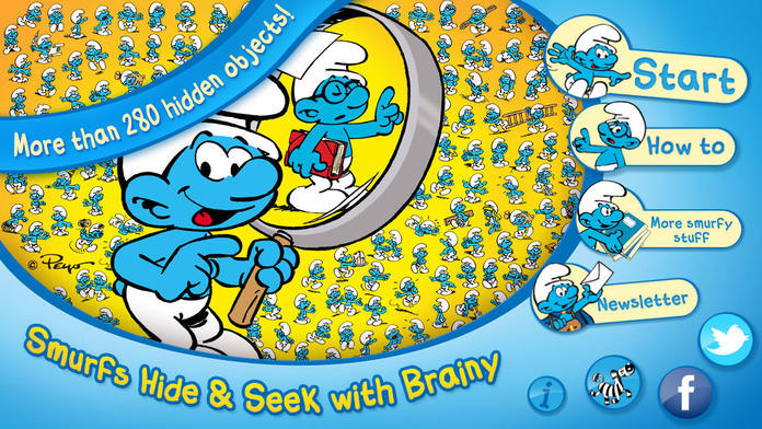 The Smurfs Hide & Seek with Brainy Game Screenshot