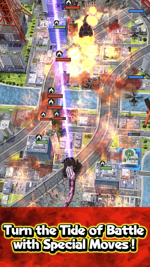 GODZILLA BATTLE LINE screenshot game