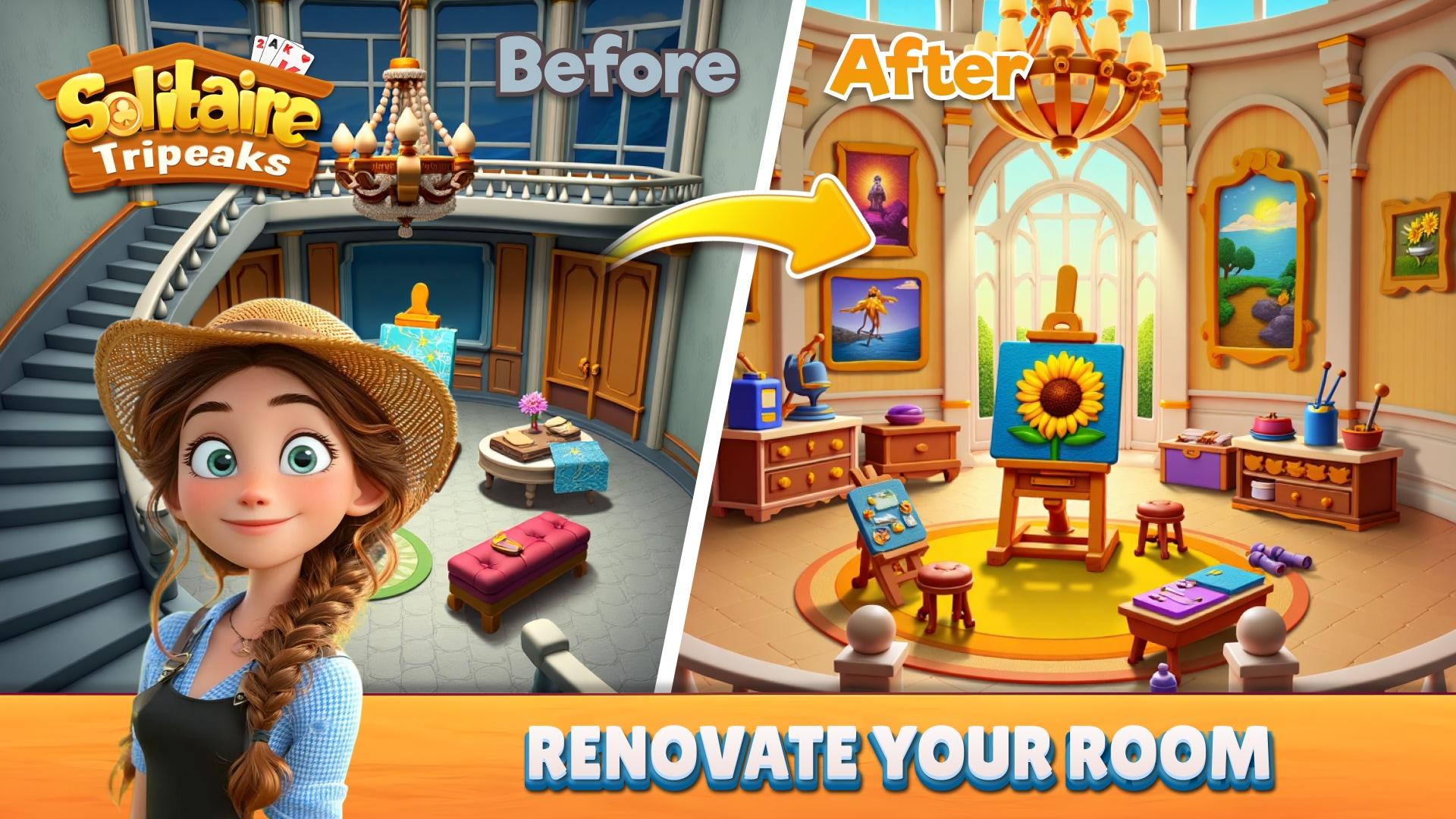 TriPeaks Solitiare Farming Game Screenshot