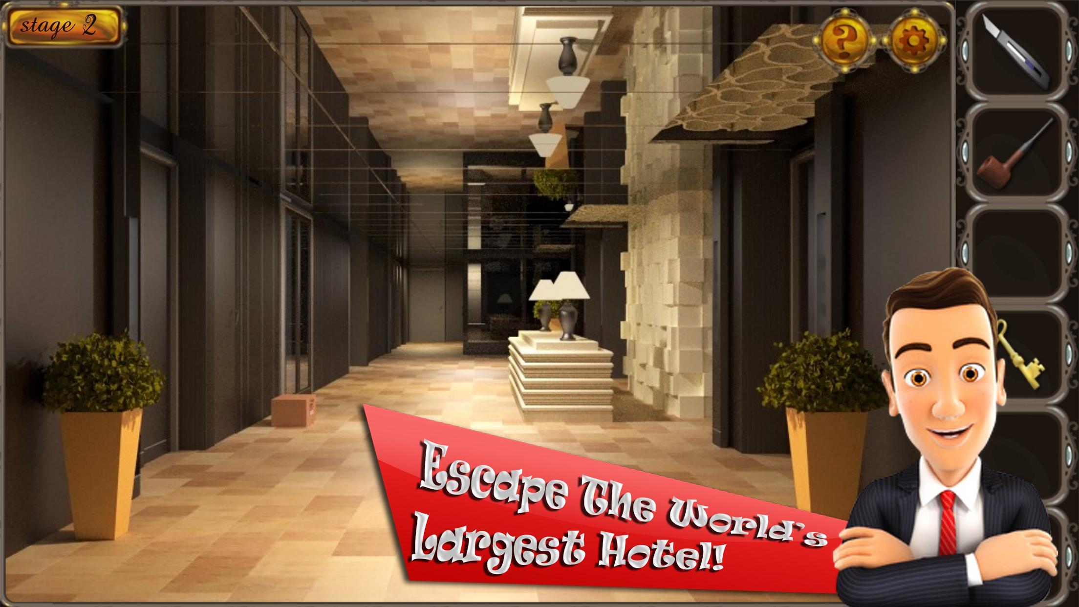 Captura de Tela do Jogo Escape World's Largest Hotel