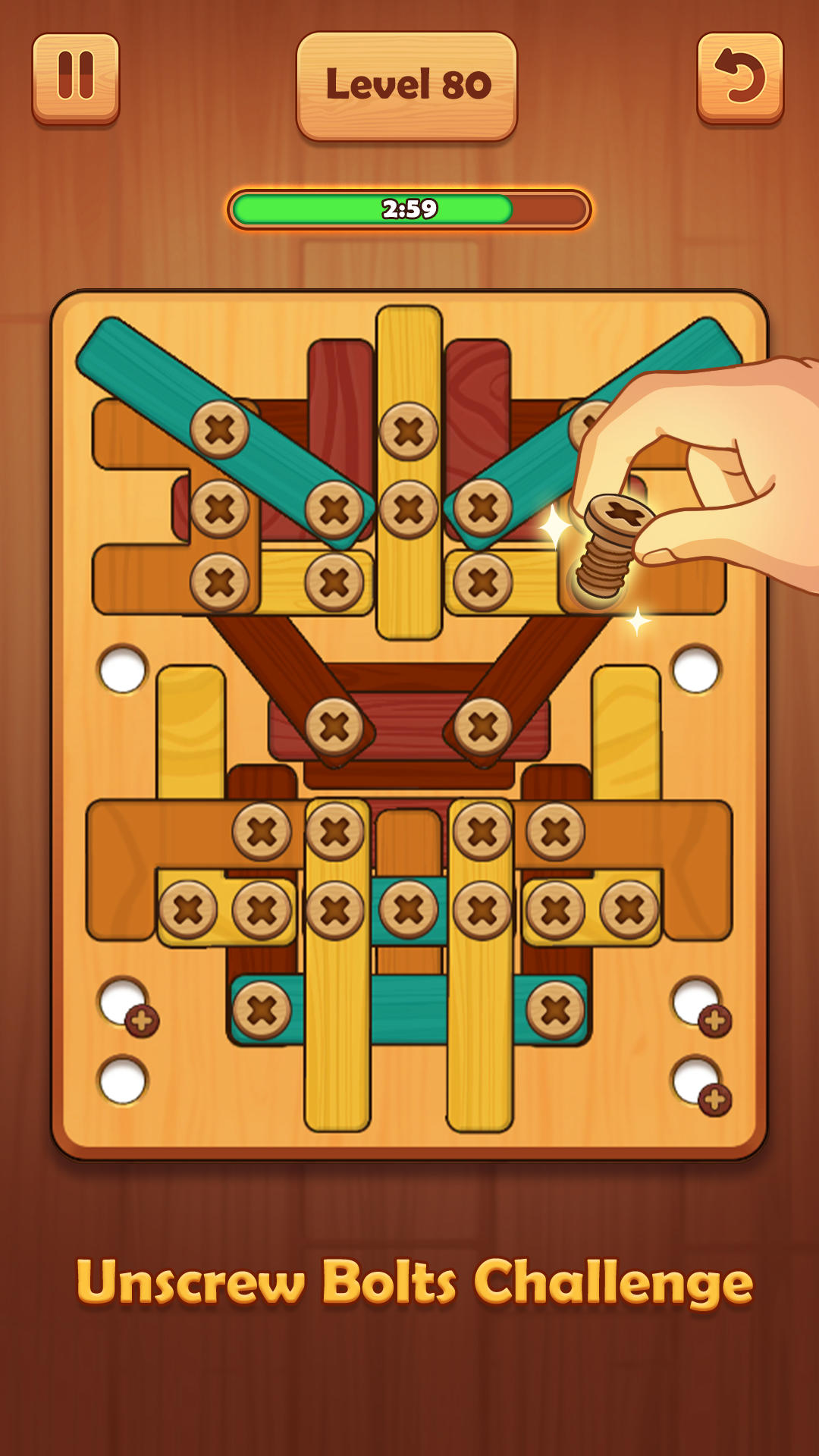 Screw ASMR: Wood Nuts & Bolts Game Screenshot