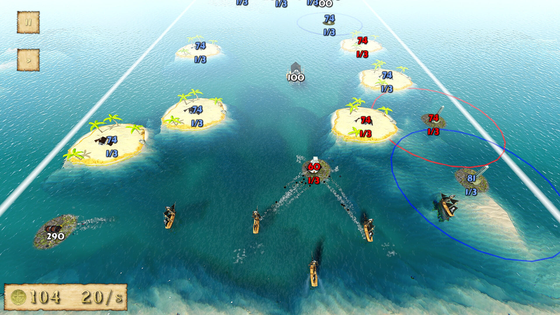 Screenshot of Pirates! Showdown: Enhanced Edition