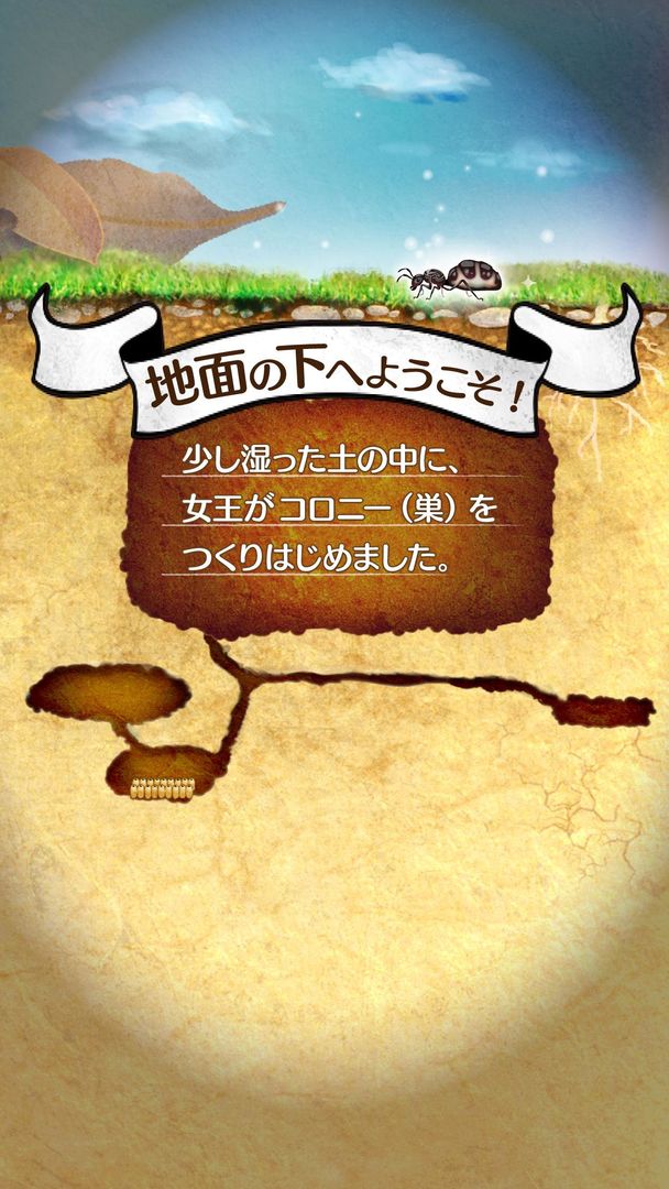 Screenshot of アリの巣コロニー 放置観察育成ゲーム