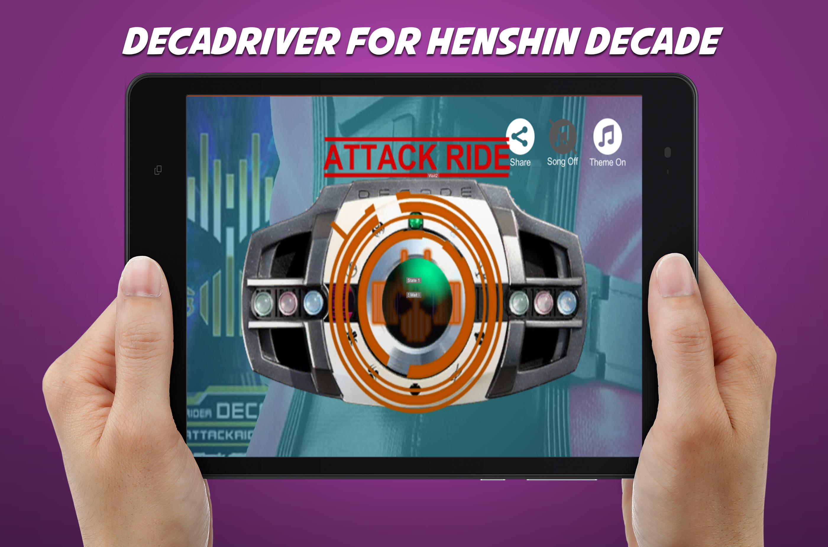 Screenshot of Decade Henshin Belt Sim