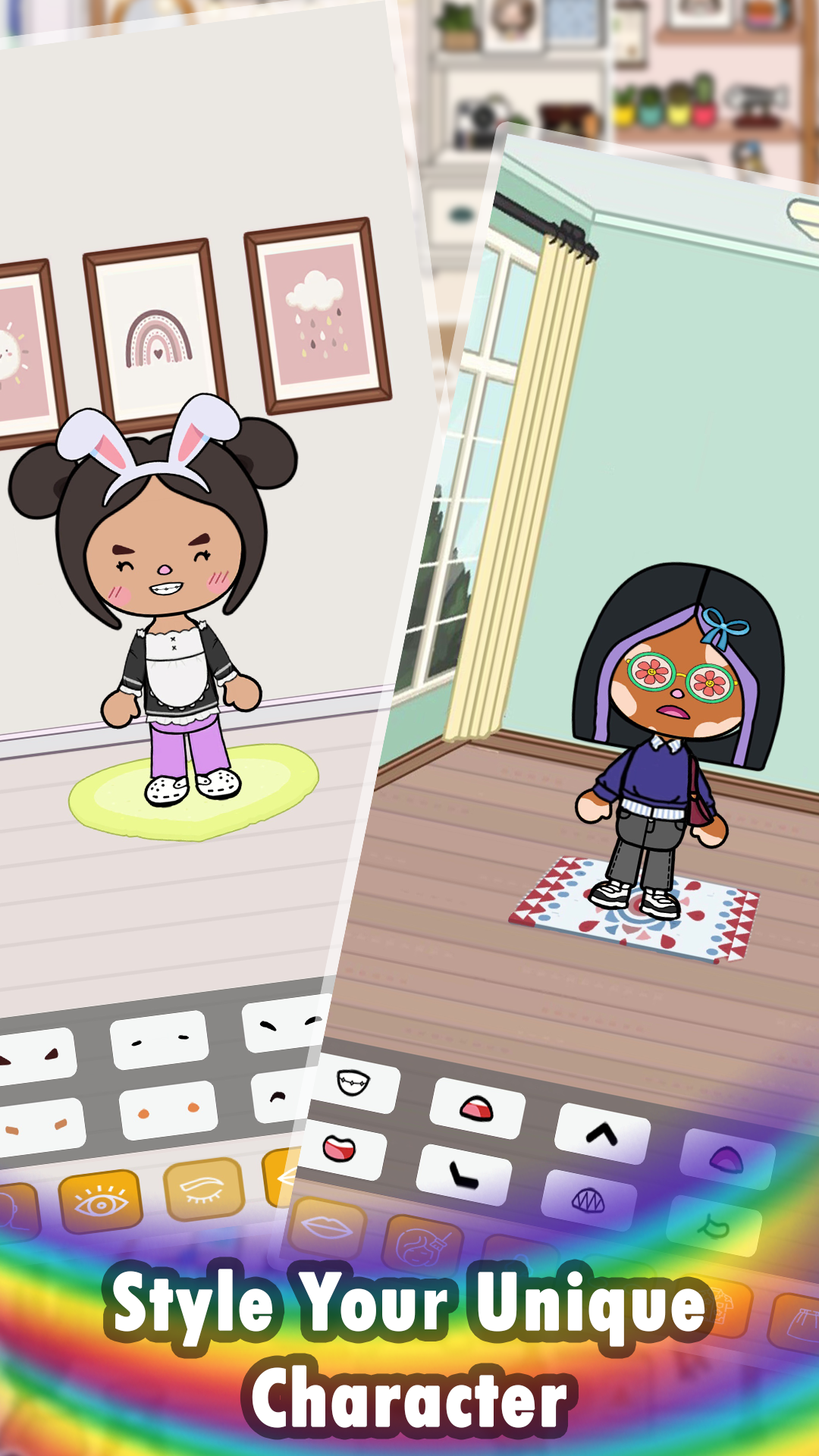 Screenshot of Toca dress up game