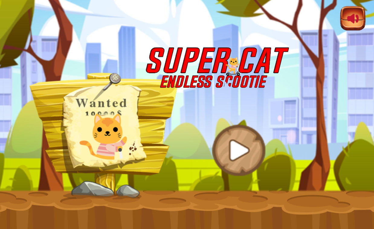 Super Cat Endless Scootie Game Screenshot