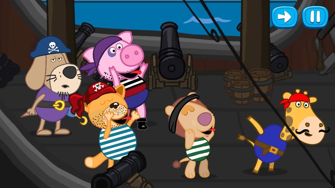해적 보물 : 아이들을위한 동화 게임 스크린 샷