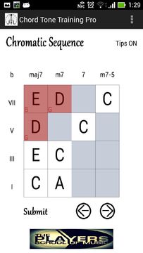 Chord Tone Training Pro 遊戲截圖