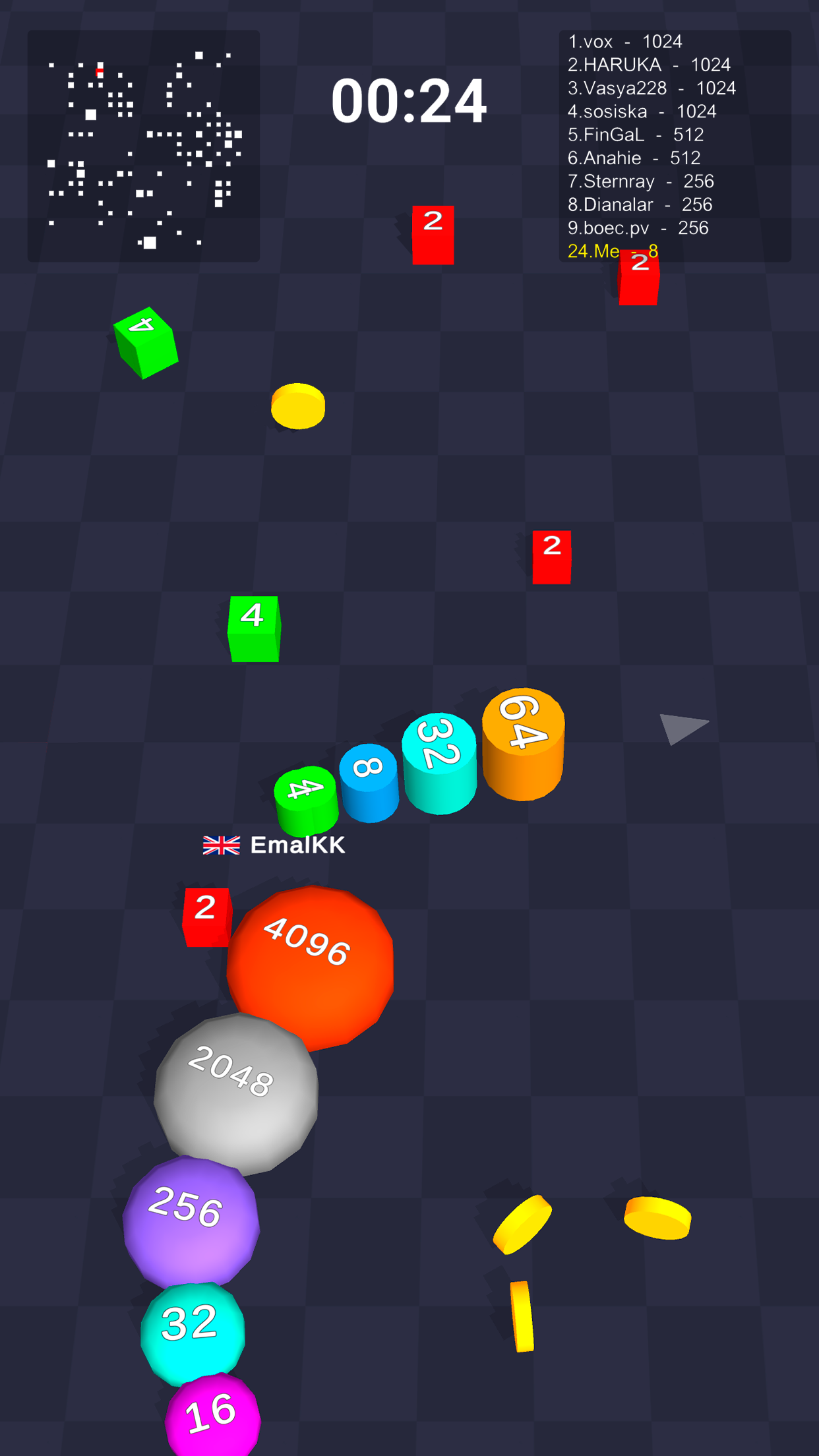 Cube Arena 2048: Merge Numbers Game Screenshot